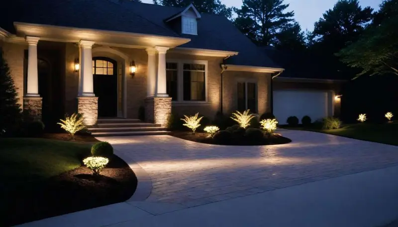 Accent Lighting driveway entrance