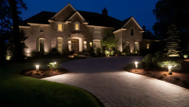 Accent Lighting driveway entrance