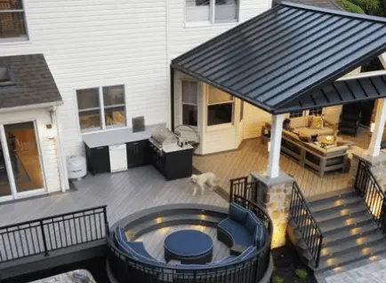 Deck stain home exterior match