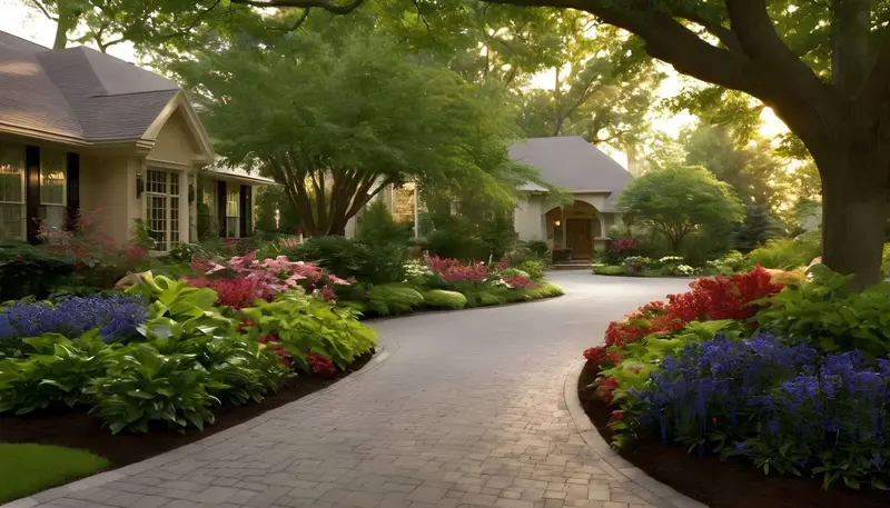 Lush Landscaping driveway