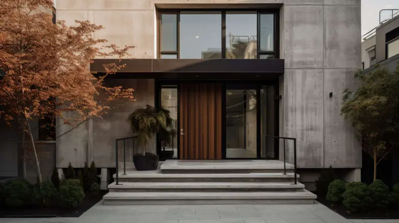 Modern Minimalism driveway entrance