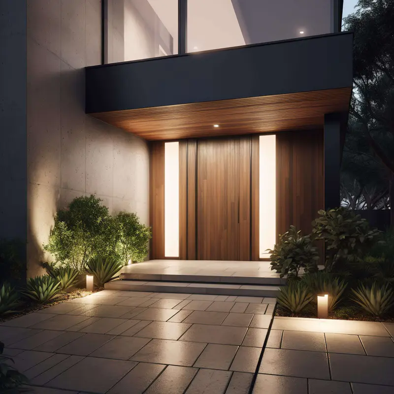 Modern Minimalism driveway entrance