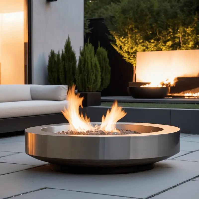 Modern minimalist firepit bowl