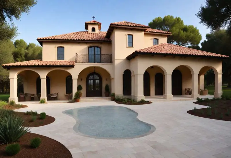 Mosaic tiles barndominium
