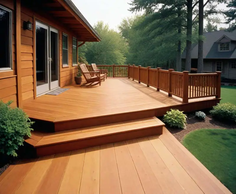 Natural wood cedar color