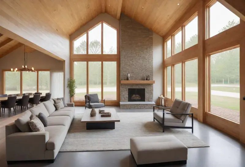 Open living space barndominium