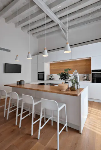 Pendant lights white kitchen