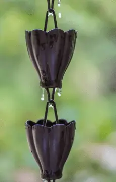 Rainwater Collection with Rain Chains
