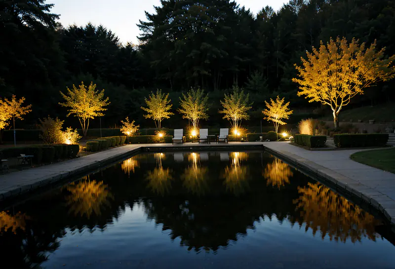 Reflective Lighting pond downwind