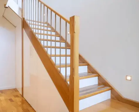 Rustic Stair Railing wood material...