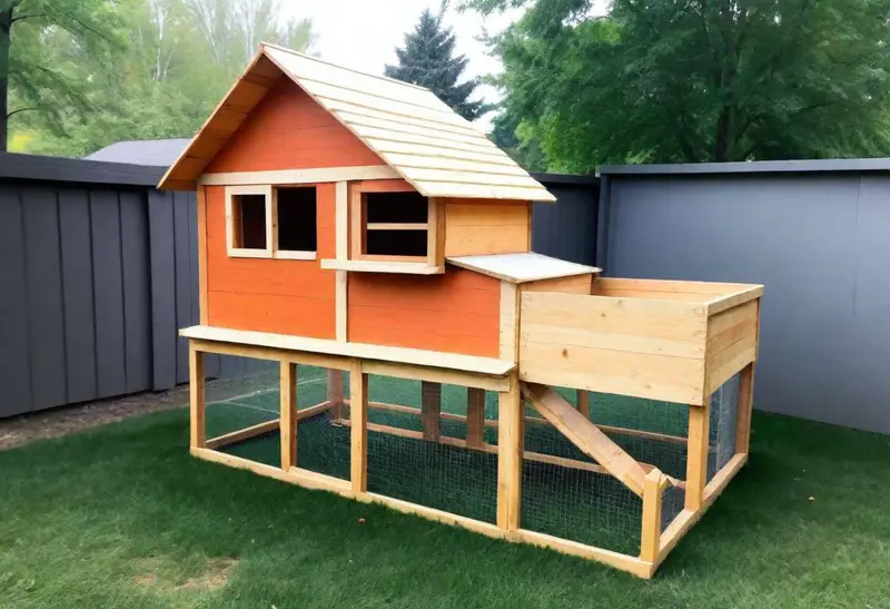 Rustic pallet coop design