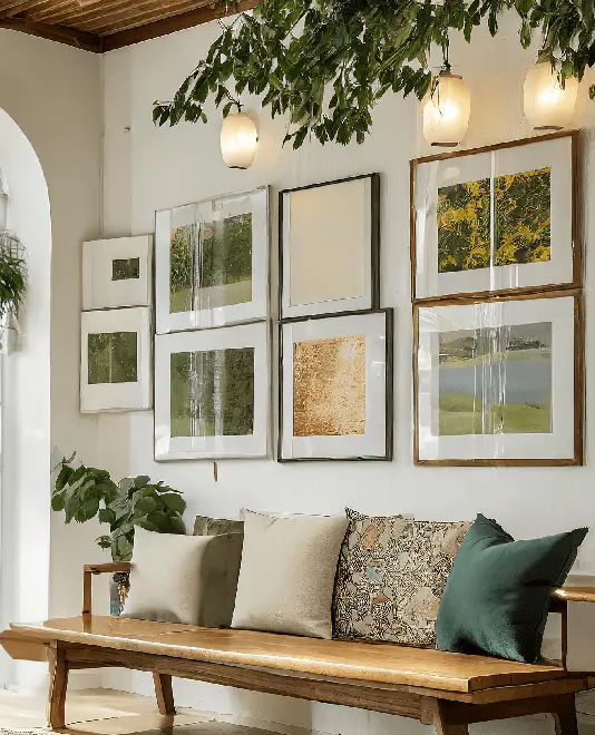 Gallery Wall and Bench
