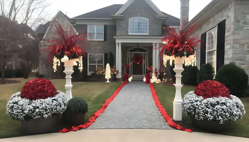 Seasonal Decor driverway entrance