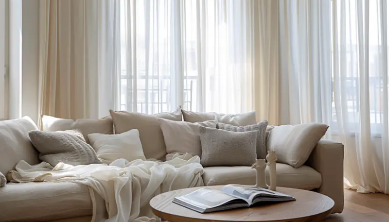 Sheer Fabrics curtains natural lightning