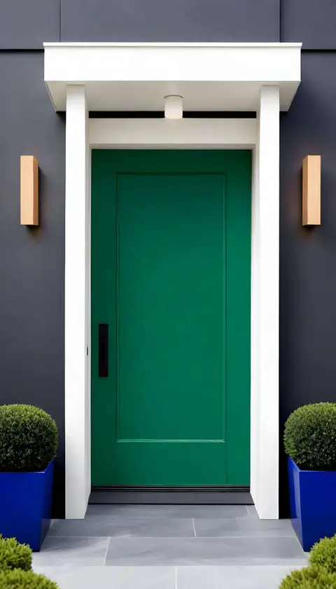 Sleek-Modernism-with-a-Statement-Door-Make