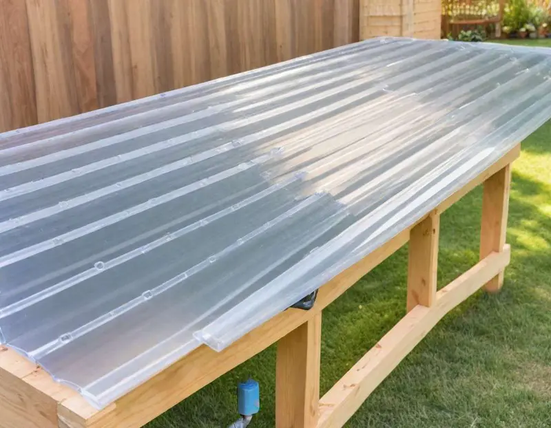 Transparent roof chicken coop