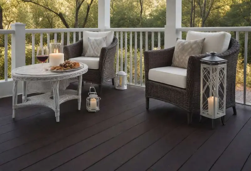 Warm brown deck color