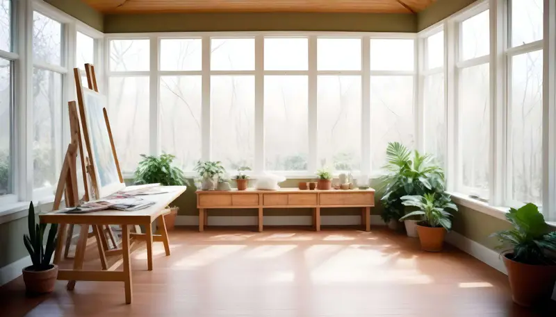 artist studio sunroom