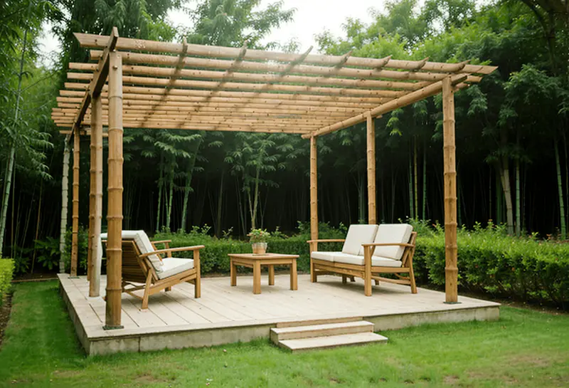 bamboo pergola