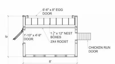 chicken coop floor plan