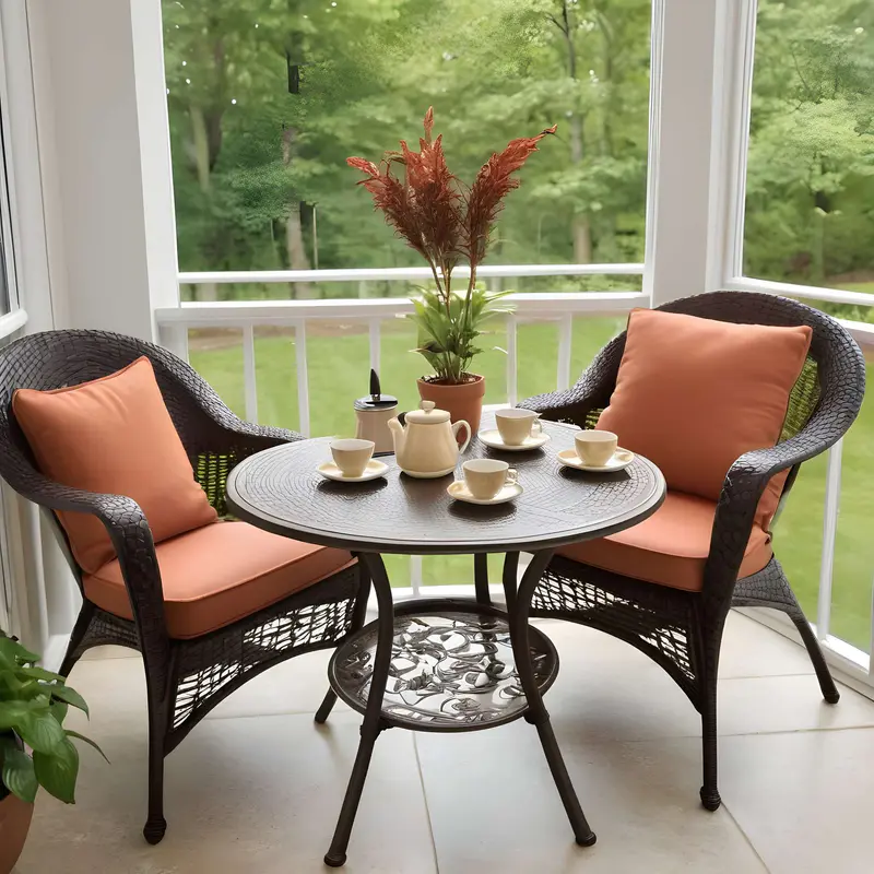 coffee theme sunroom style corner