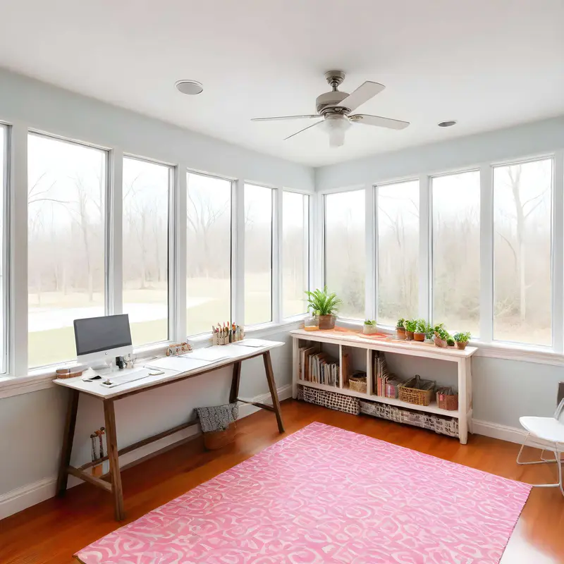 crafiting corner sunroom style