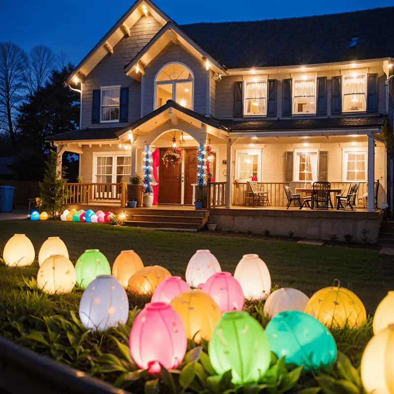 easter egg theme outdoor lightning design