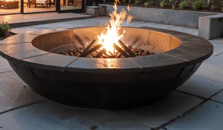 elegant contemporary firepit