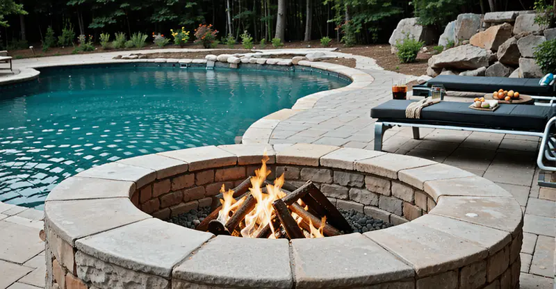 firepit near the pool