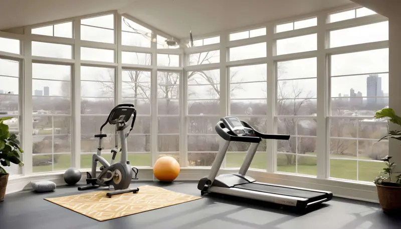 fitness sunroom corner with view bright inspire movement