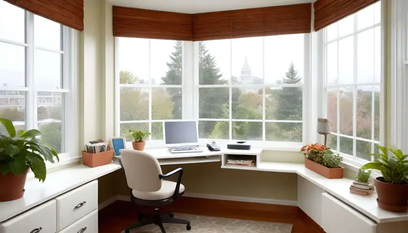home workspace sunroom productive office