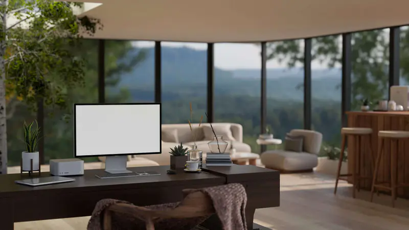 home workspace sunroom productive with glass