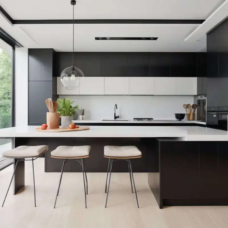 kitchen minimal clutter lights