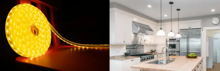 led strip lights, puck lights