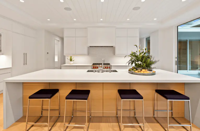 minimal lights kitchen open