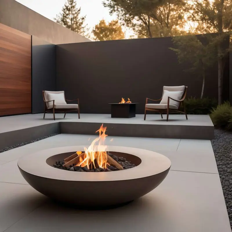 modern firepit