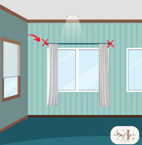 narrow rod curtain mistake