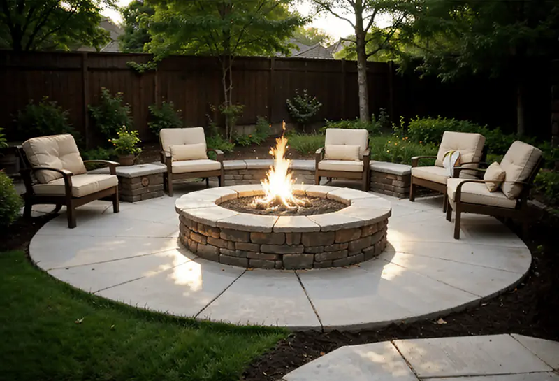 outdoor firepit lightning idea garden patio