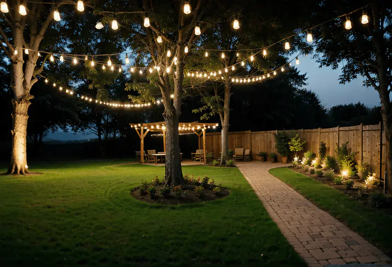 outdoor light in tree