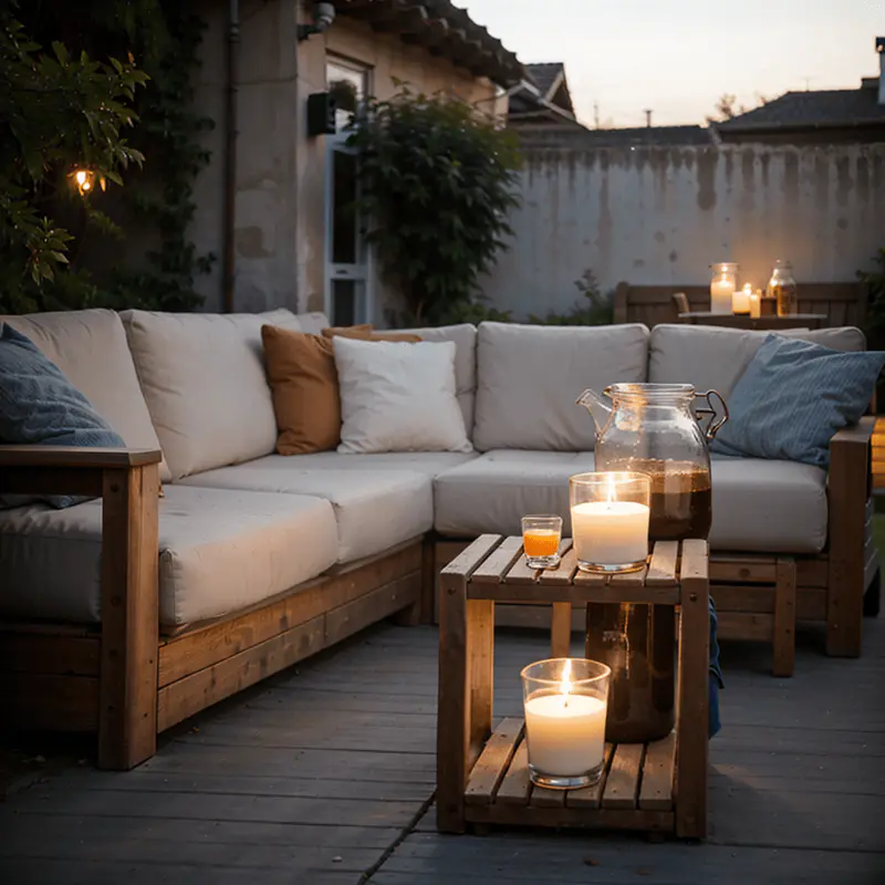 outdoor lightning old glass jars bottles candle light