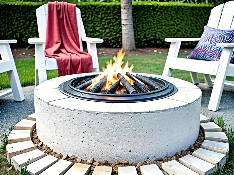 oval stone firepit