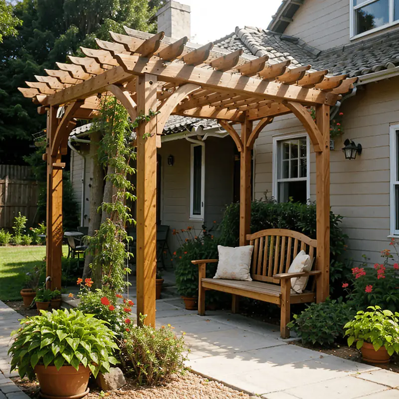pergola and arbor combo