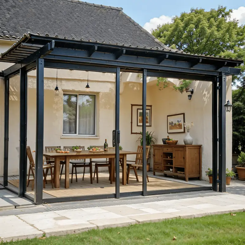 pergola glass windows