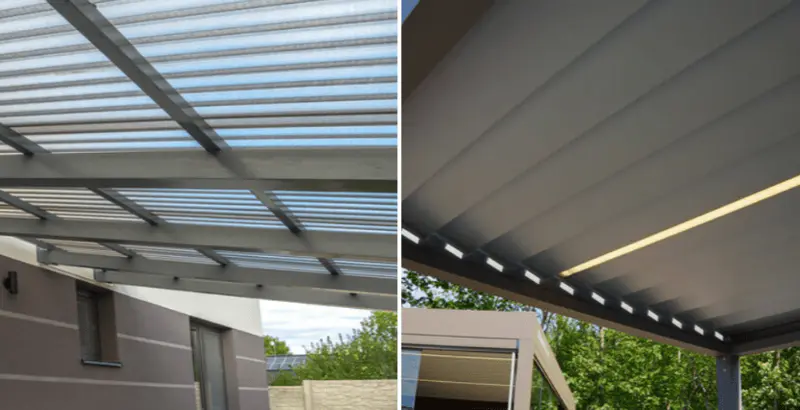 pergola materials metal steel aluminium