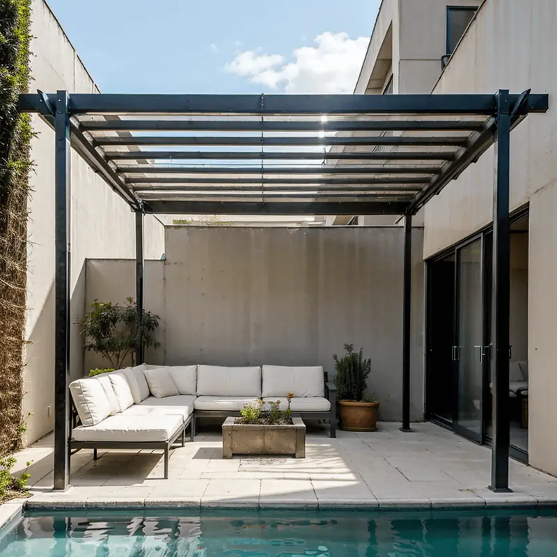 pergola metal idea minimalist sleek