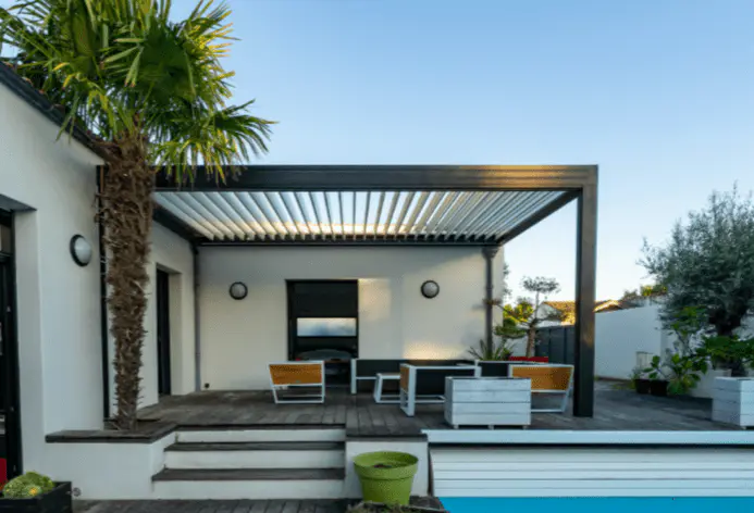 pergola metal minimalist neutral