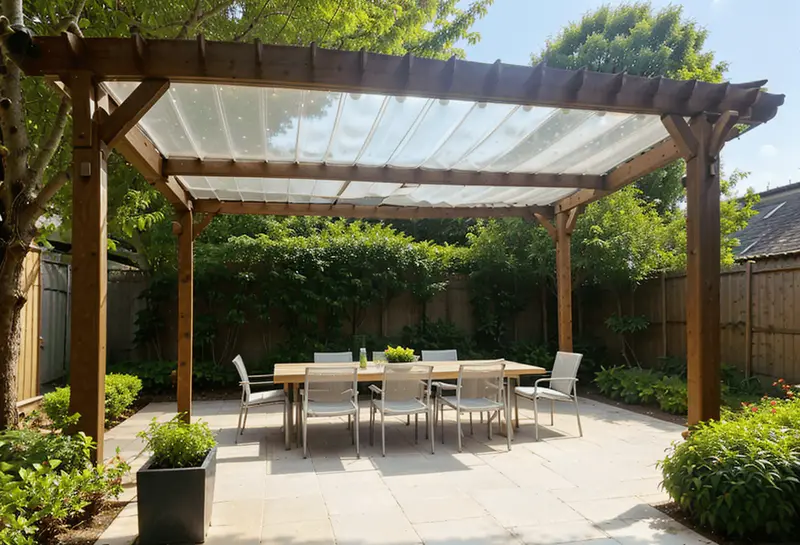 pergola with UV protection