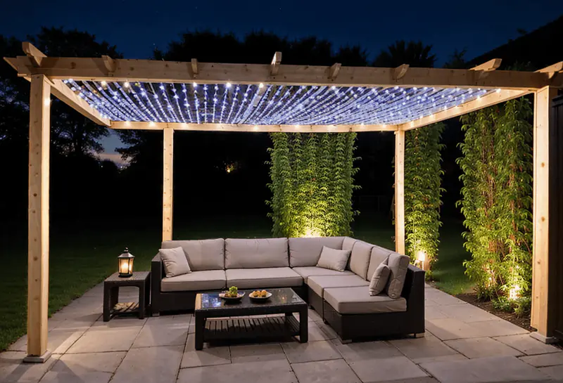 pergola with leds