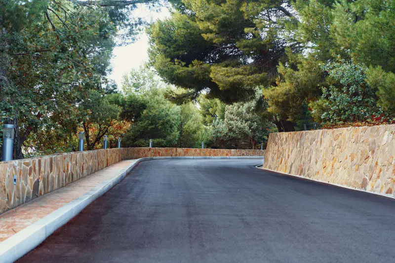 Perfectly Paved Perfection driveway entrance