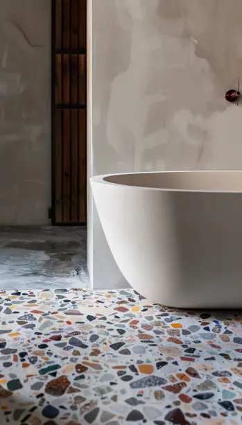 polishing terrazzo flooring bathroom
